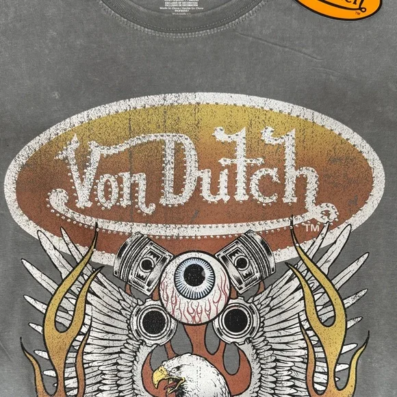 Von Dutch Gray Legendary Graphic Tee - Picture 3 of 6